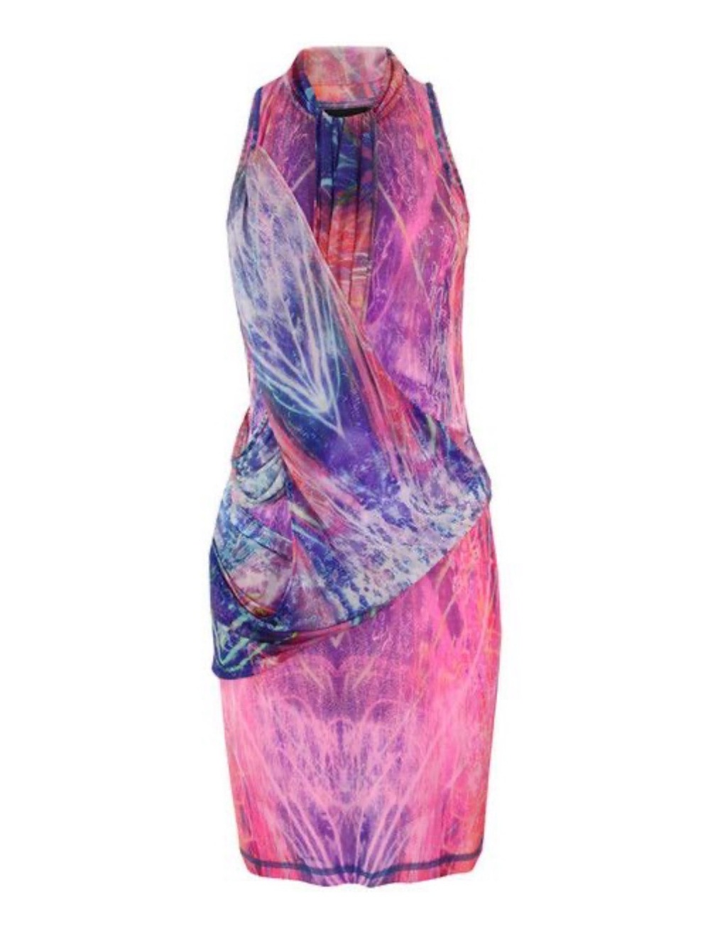 Alexander McQueen Women's Abstract Print Draped Ruched Dress